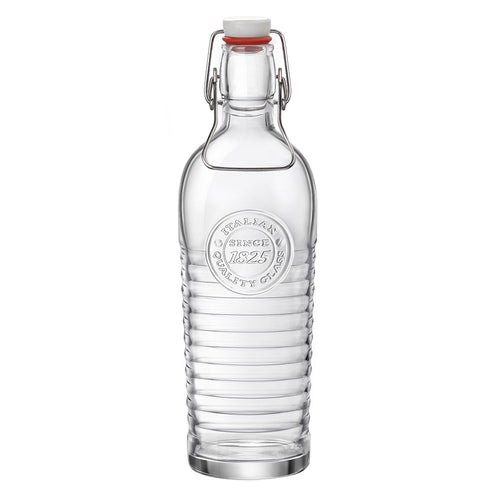 Bouteille en verre dessiné à fermeture - aqwa-france