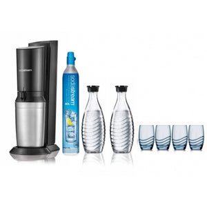 Pack Sodastream Crystal avec 2 carafes et 4 verres - aqwa-france